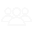 흰색 라인 사람 셋 아이콘